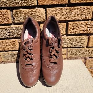 SAS Freetime Tripad Womens 9 S Brown Leather Comfort Supportive Shoes See Photos